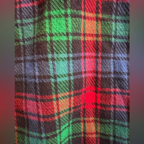 LANDS END ❤️💙 Plaid Flannel 2 Piece Pajama Set, Long Sleeve Button Down & Pants - Picture 5 of 11